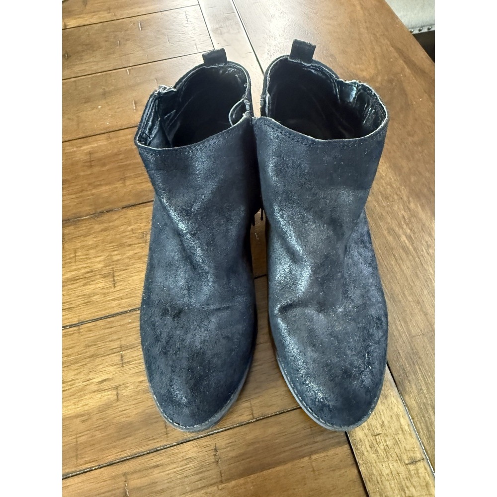 Carlos Santana Black Ankle Bootie‎ Zip Up Low Boot 7.5 M Suede